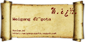 Weigang Ágota névjegykártya